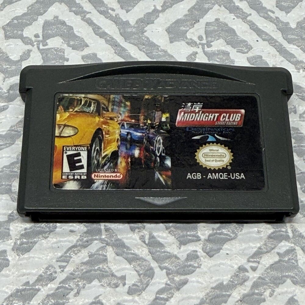 Midnight Club Street Racing Nintendo Game Boy Advance GBA 2001 Authentic Tested
